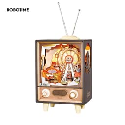 image-Robotime Rolife Sunset Carnival Music Boxes With Lights For Kids Adults Home Decoration Luxurious Design 3D Wooden Puzzle Toys