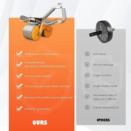 image-Abdominal Wheel Automatic Rebound Elbow Support Anti-Slip Fitness Roller Train