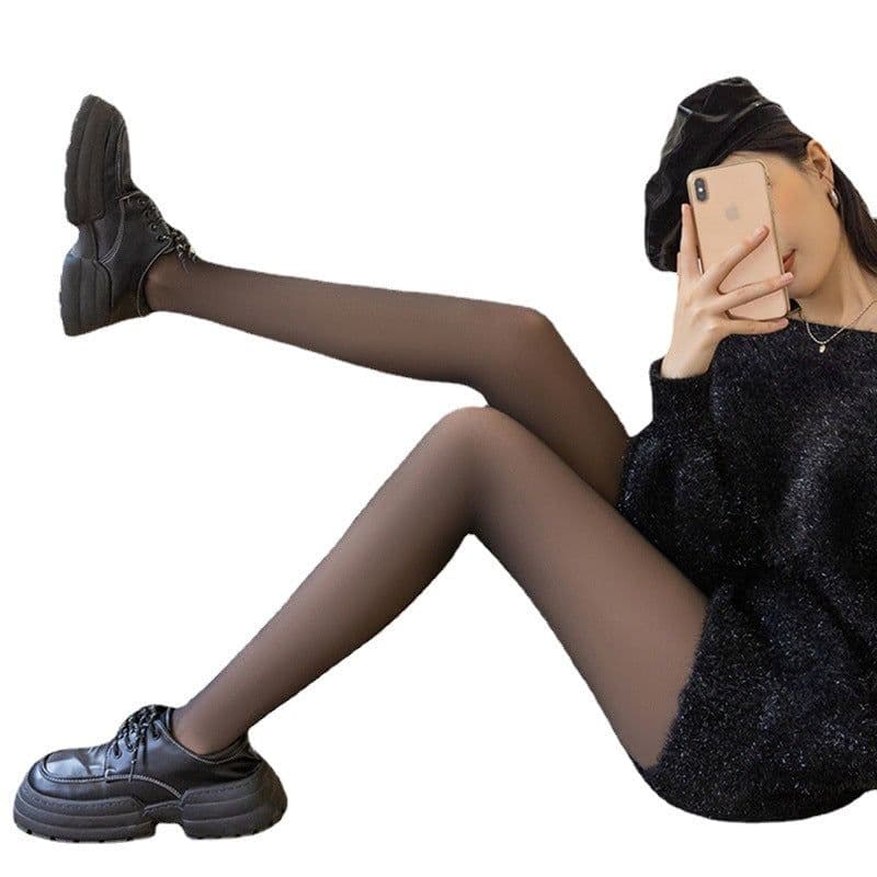 image-Black Silk Transparent Water Light Socks Spring Slim-fit