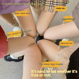 image-Superb Fleshcolor Pantynose Water Light Socks Super Base Nude Feel Flesh Color Fleece-lined