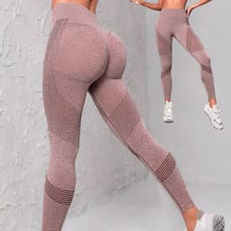 image-High Waist Seamless Yoga Pants Women's Solid Color Dot Striped Print Butt Lifting Leggings Fitness Running Sport Gym Legging Outfits
