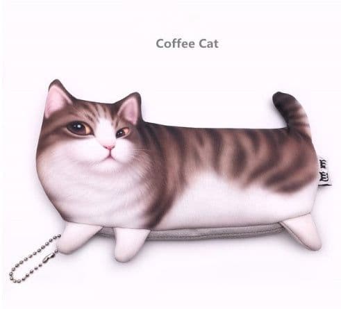 image-Cute Cat Makeup Case Travel Organizer Cosmetic Bags Neceser Toiletry Cosmetic Pencil Case 3D Printing Storage Pouch Gifts