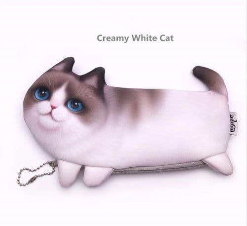 image-Cute Cat Makeup Case Travel Organizer Cosmetic Bags Neceser Toiletry Cosmetic Pencil Case 3D Printing Storage Pouch Gifts