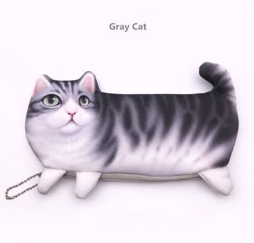 image-Cute Cat Makeup Case Travel Organizer Cosmetic Bags Neceser Toiletry Cosmetic Pencil Case 3D Printing Storage Pouch Gifts
