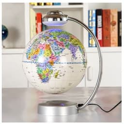 image-8 inch globe magnetic suspension office decoration company gift novelty creative birthday gift