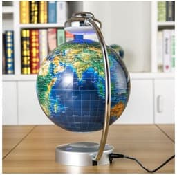 image-8 inch globe magnetic suspension office decoration company gift novelty creative birthday gift