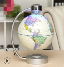 image-8 inch globe magnetic suspension office decoration company gift novelty creative birthday gift