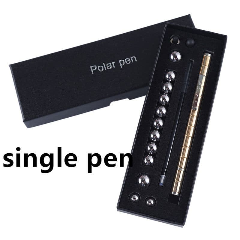 image-Stress Reducer Relief Toys Gift Box funny black golden kits Fidget magnetic polar pen with stylus ball pen