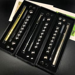image-Stress Reducer Relief Toys Gift Box funny black golden kits Fidget magnetic polar pen with stylus ball pen