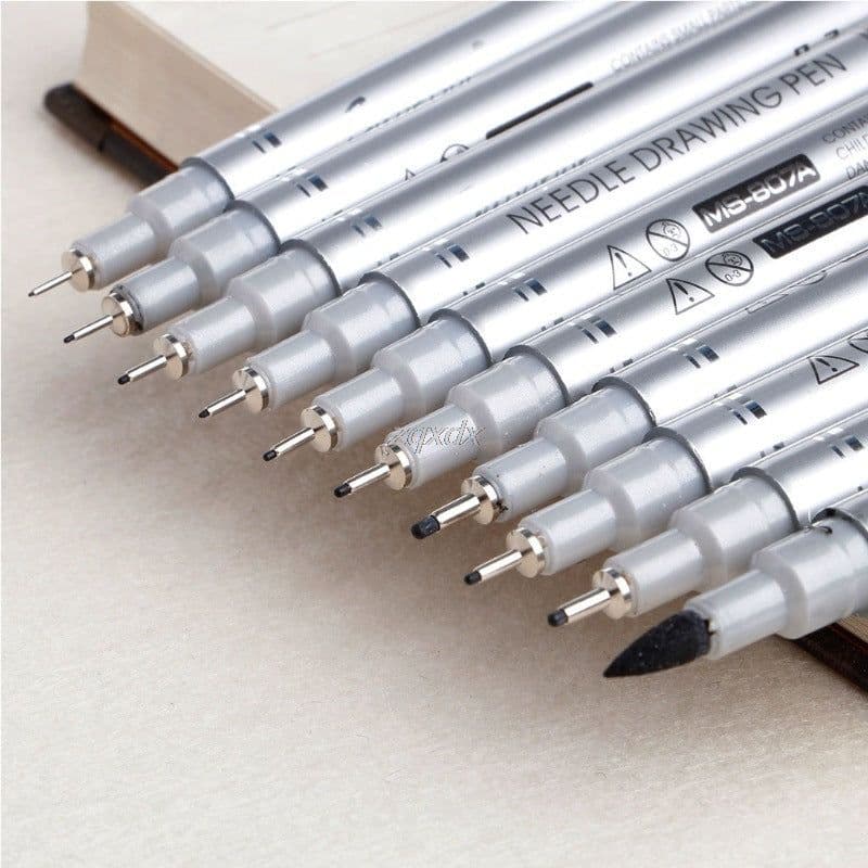 image-10 Tip Sizes Micron Neelde Drawing Pen Waterproof Pigment Fi