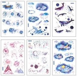 image-Hand account and paper sticker set