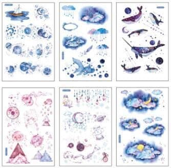 image-Hand account and paper sticker set