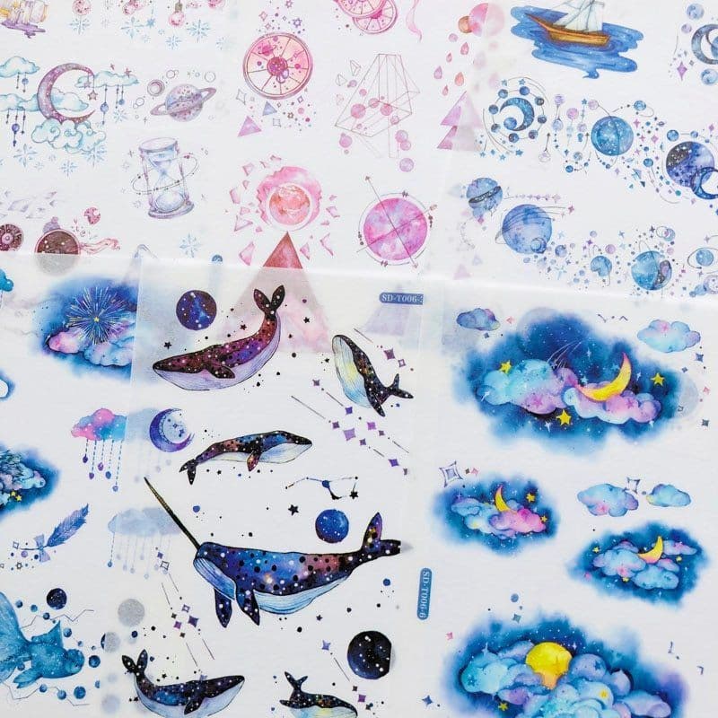 image-Hand account and paper sticker set