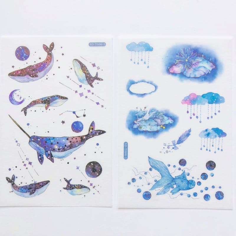 image-Hand account and paper sticker set
