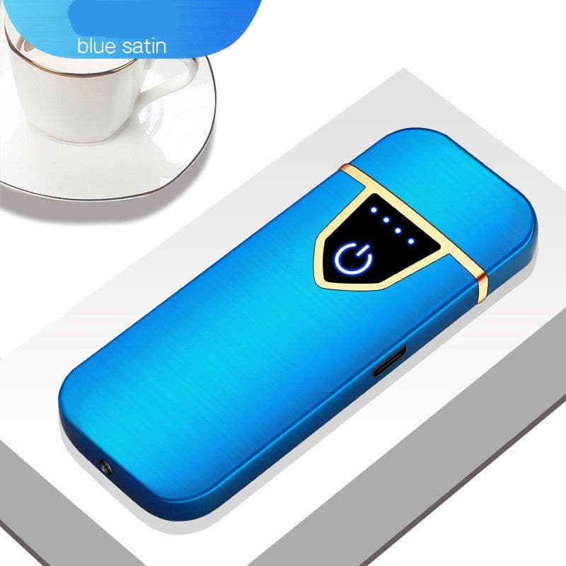 image-Personalized creative fingerprint induction charging cigarette lighter
