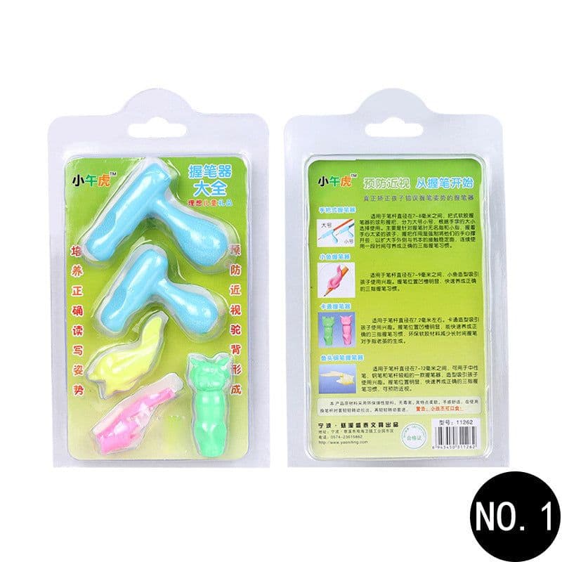 image-Correct student writing posture cartoon children stationery pen holder