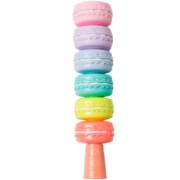 image-6pcs Novelty Cookie Highlighter Pen Set Macaron Cake Fluorescent Color Marker Liner