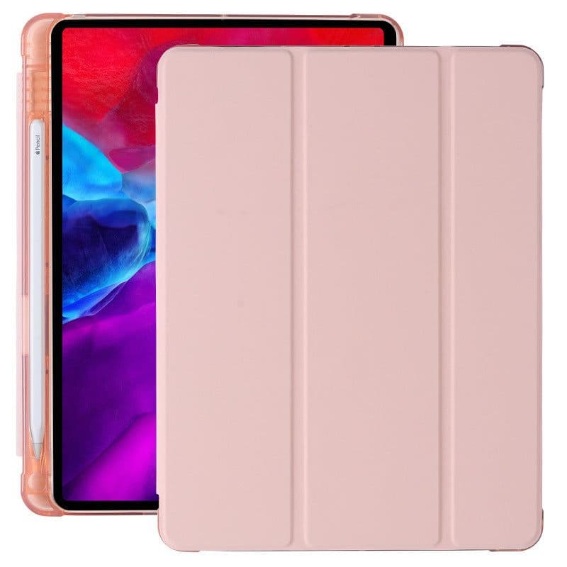 image-Compatible with Apple, Suitable for ipad10.9 protective cover pro10.5 with pen slot mini dormant leather case TPU airbag air4 soft shell