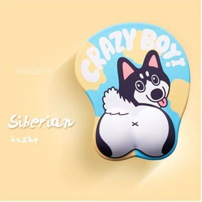 image-Creative cute simple corgi ass 3D mouse pad