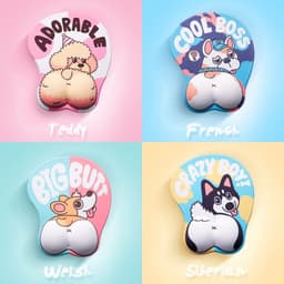 image-Creative cute simple corgi ass 3D mouse pad