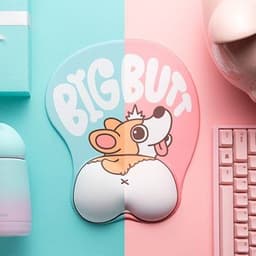 image-Creative cute simple corgi ass 3D mouse pad