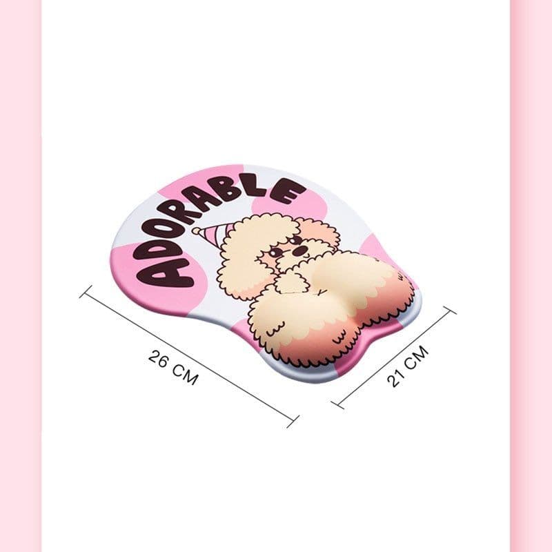 image-Creative cute simple corgi ass 3D mouse pad