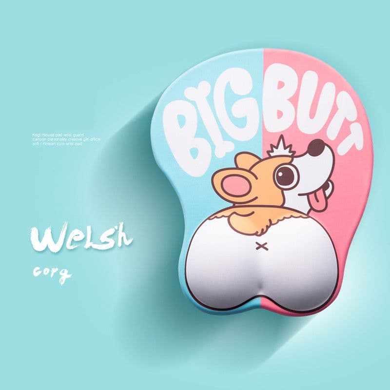 image-Creative cute simple corgi ass 3D mouse pad