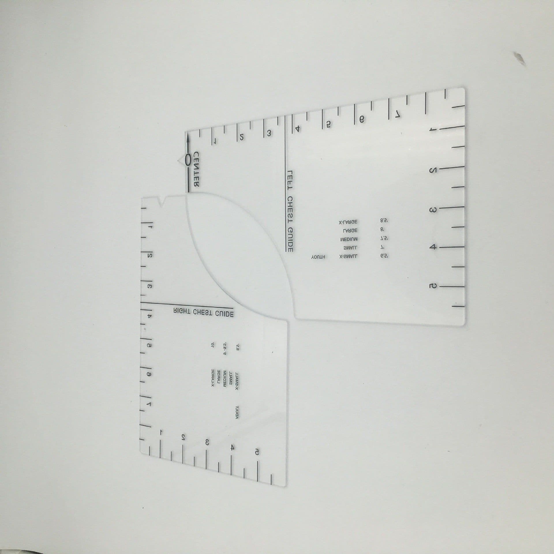 image-Carved Acrylic Sewing Patch Ruler T-shirt
