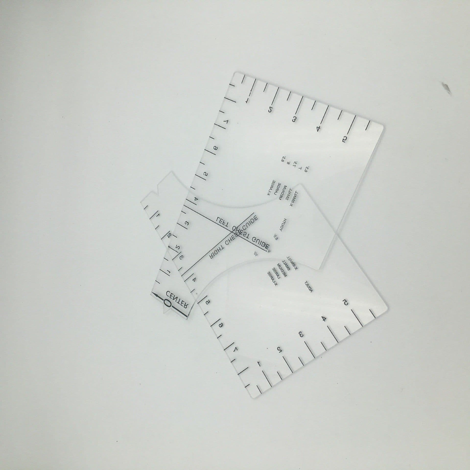 image-Carved Acrylic Sewing Patch Ruler T-shirt
