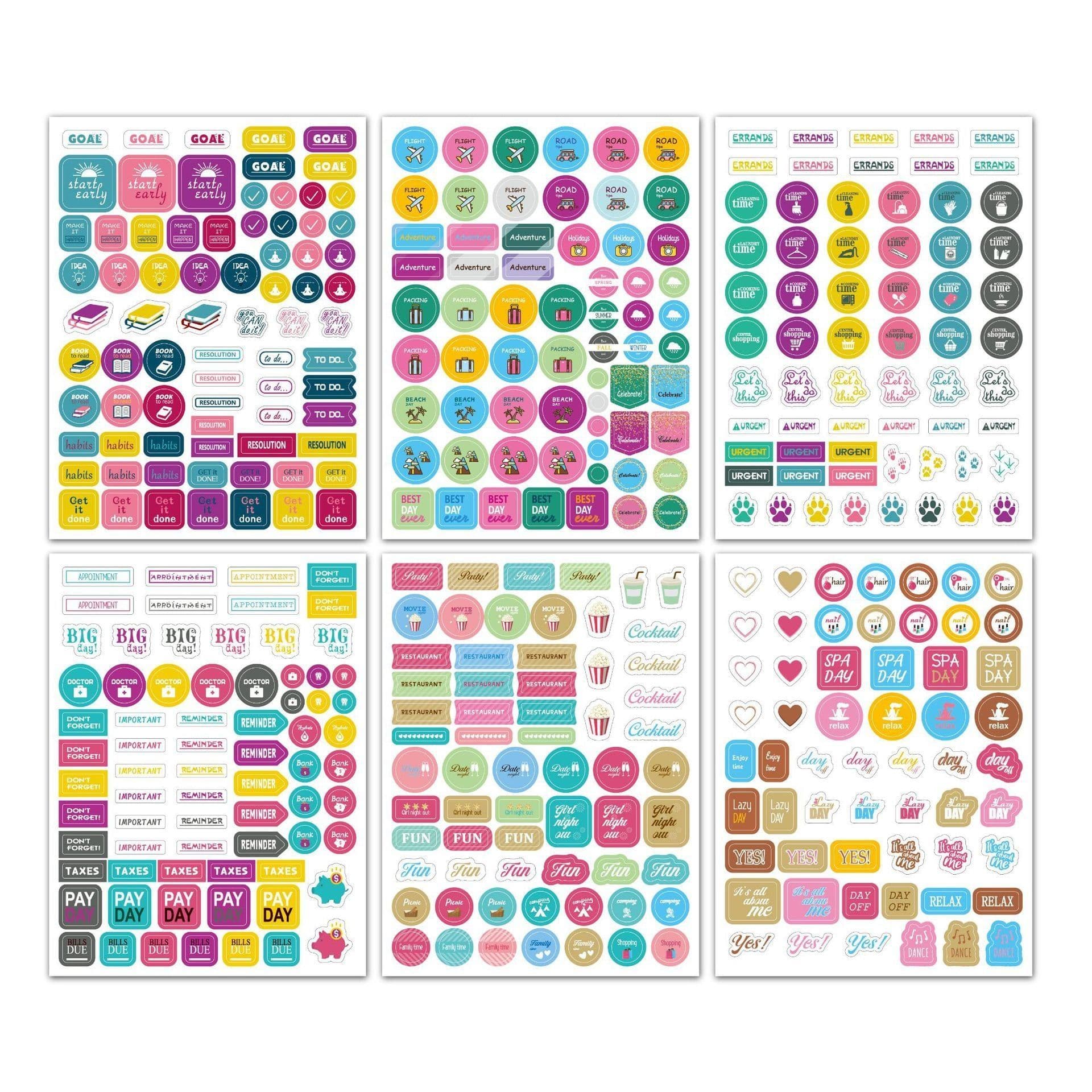 image-Plan Decoration Note Stickers Creative Planning Stickers