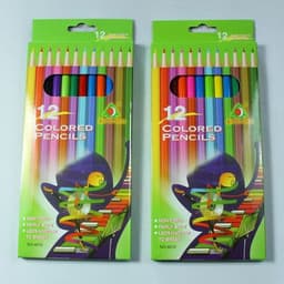 image-Children's 12-Color Wooden Colored Pencil