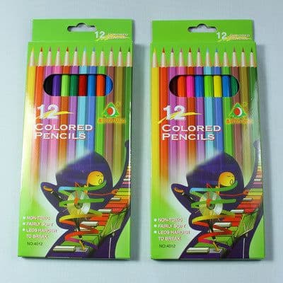image-Children's 12-Color Wooden Colored Pencil