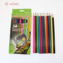 image-Children's 12-Color Wooden Colored Pencil