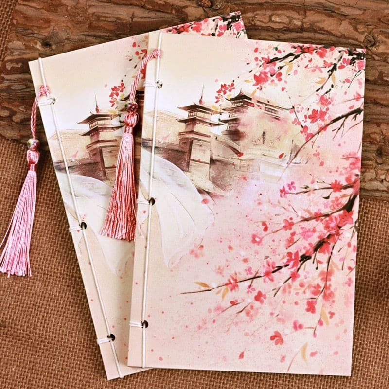 image-Watercolor Retro Chinese Style Line-bound Book