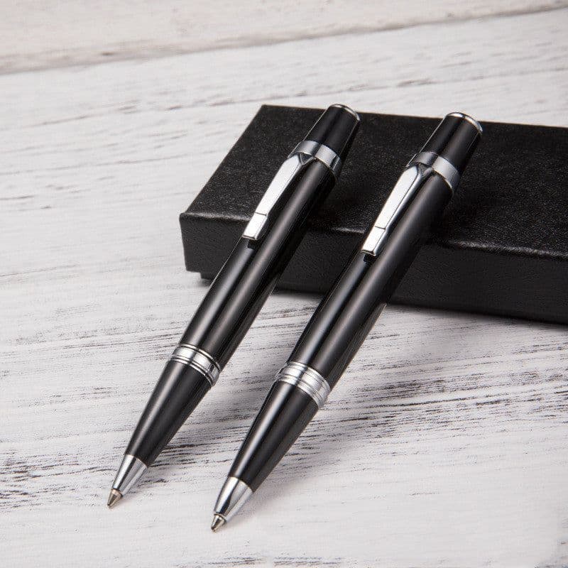 image-Short Mini Metal Ballpoint Business Pen Oil Pen