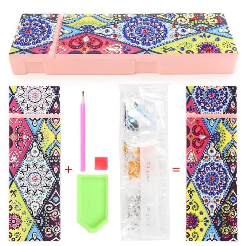 image-Personalized Creative Diamond Drawing Pencil Case