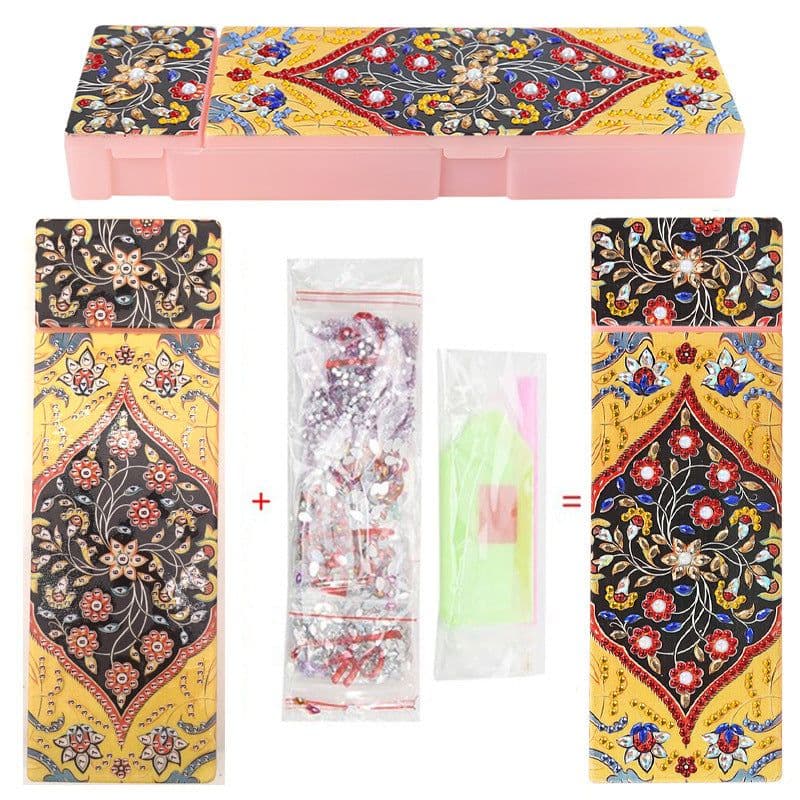 image-Personalized Creative Diamond Drawing Pencil Case