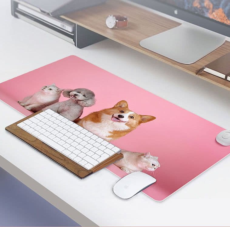 image-Intelligent Heated Mat Electric Heating Pad Carpet Office Desktop Heating Mouse Pad Hand Warmer