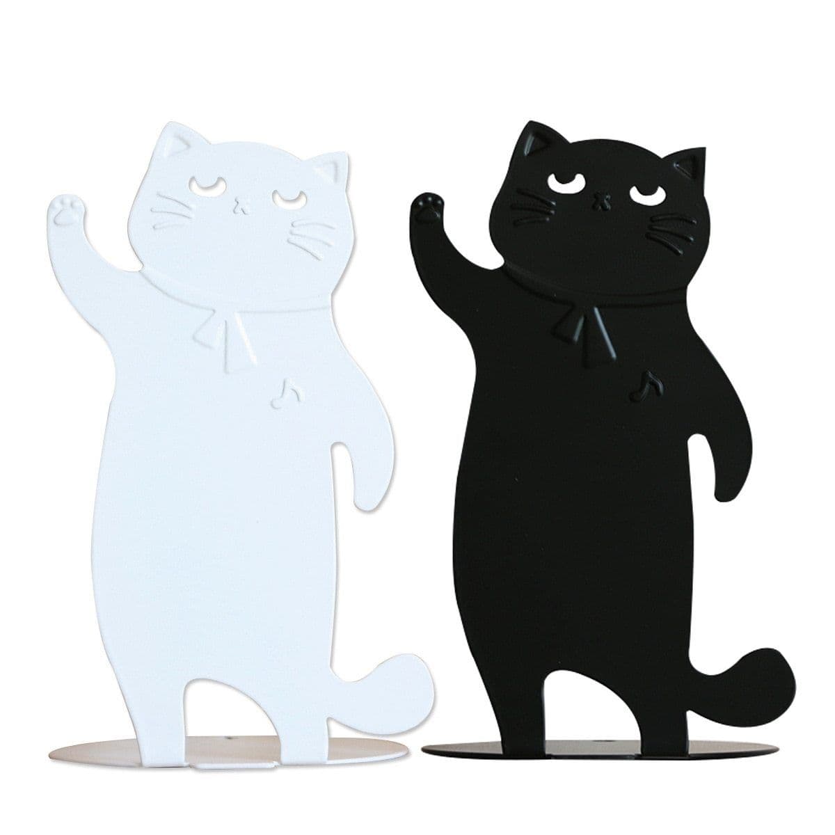 image-Cartoon Cute Music Cat Metal Desktop Book Stand