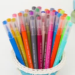 image-Double-Ended Hook Line Soft-Tip Pen Color Marker Watercolor Pen