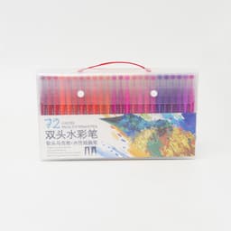 image-Double-Ended Hook Line Soft-Tip Pen Color Marker Watercolor Pen