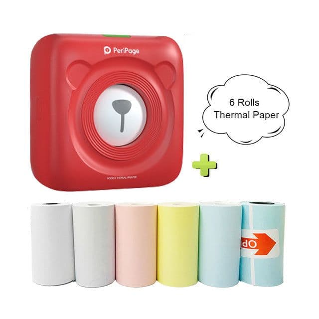 image-Mini Bliuetooth Wireless Thermal Printer Paper Sticker Label Printer