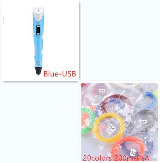 image-3D print pen 3D pen two generation graffiti 3D stereoscopic paintbrush children puzzle painting toys