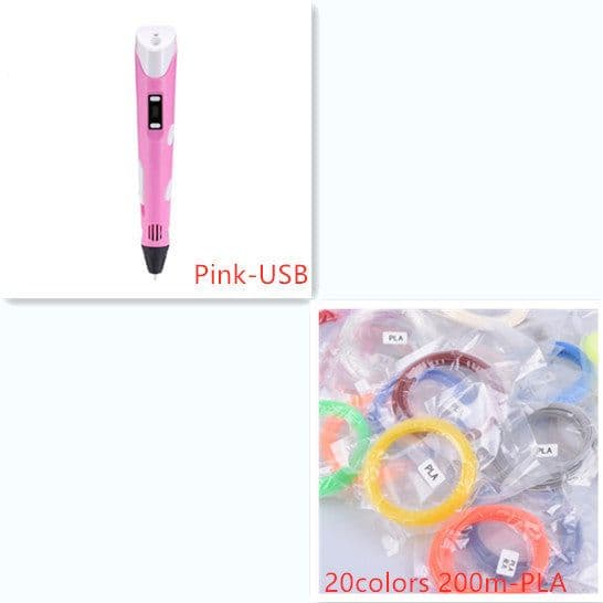image-3D print pen 3D pen two generation graffiti 3D stereoscopic paintbrush children puzzle painting toys