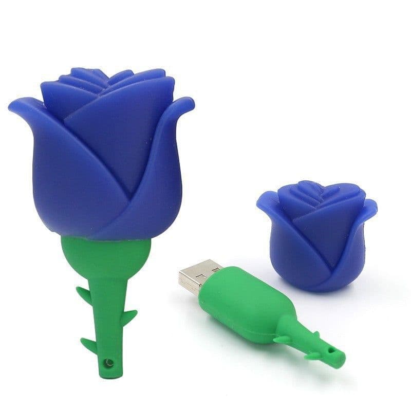 image-Fashion personality creative cute cartoon anime rose shape USB flash drive