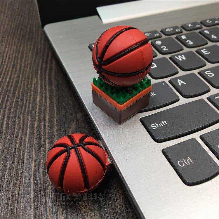 image-Creative Cartoon Basketball U Disk Basketball Round U Disk Basketball