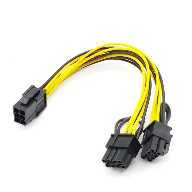 image-Graphics power cord 6P to dual 8P 6P to 6+2 graphics power cord