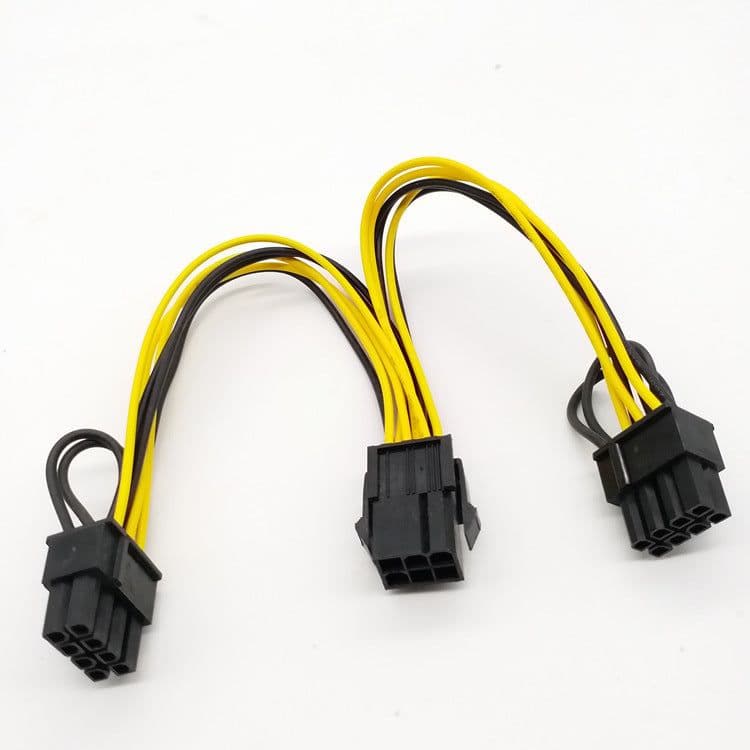 image-Graphics power cord 6P to dual 8P 6P to 6+2 graphics power cord