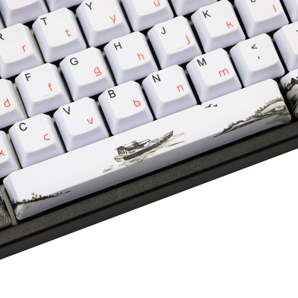 image-PBT Wangjiang Plum Keycap 109 Key OEM Height Korean Japanese