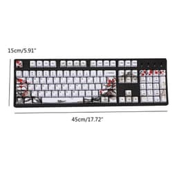 image-PBT Wangjiang Plum Keycap 109 Key OEM Height Korean Japanese
